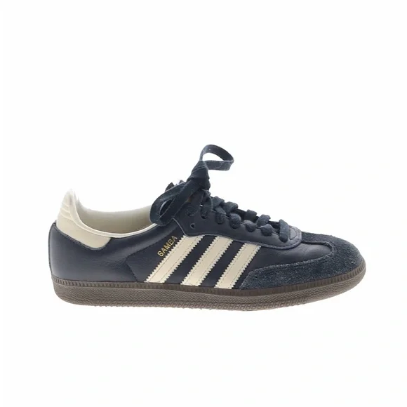 Adidas Samba Dark Blue and Cream Shoes - Picture 1 of 2